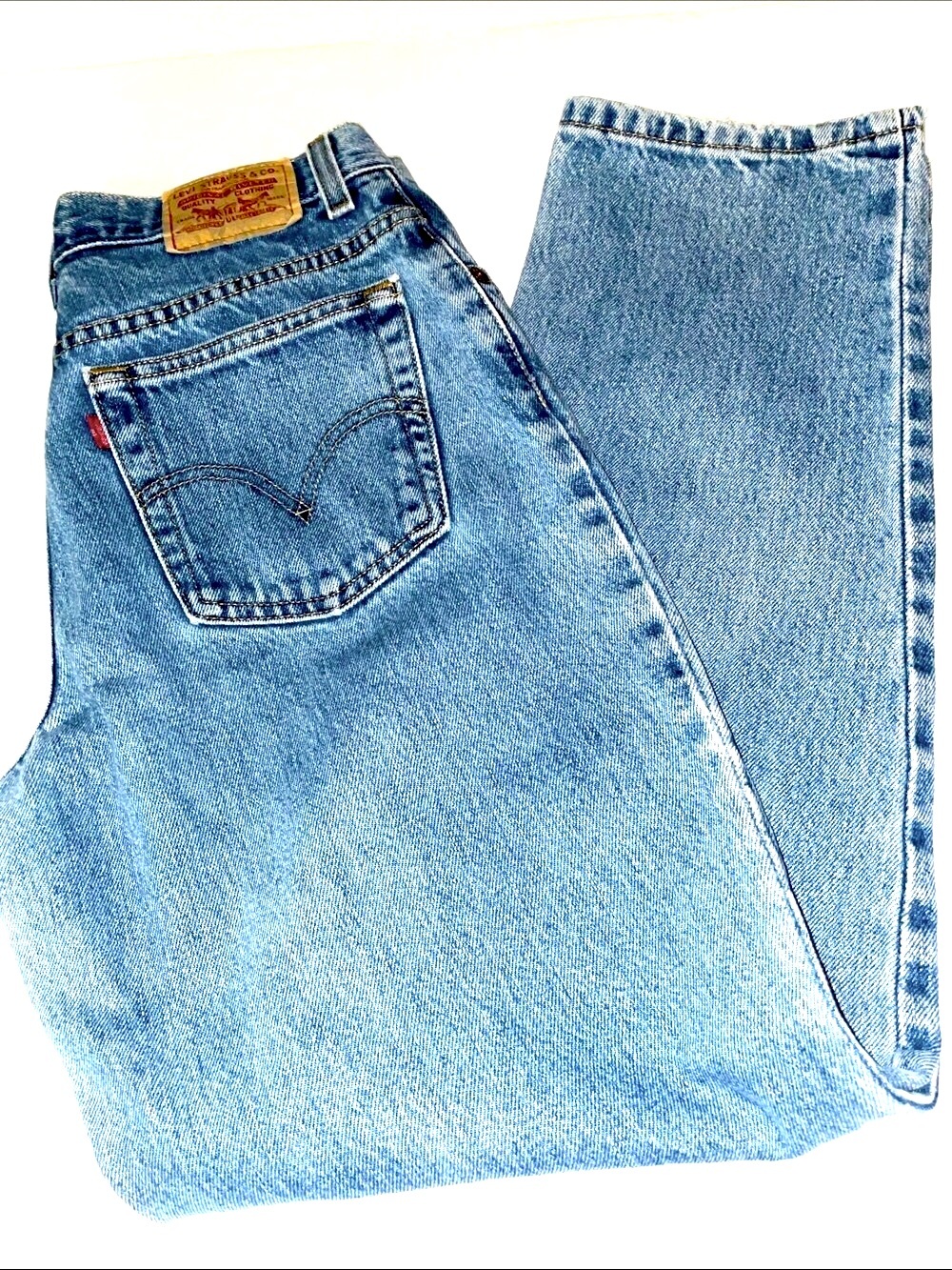 Women’s EUC Classic VINTAGE Light-wash LEVI’S 550  Relaxed Fit Jeans Sz 10S